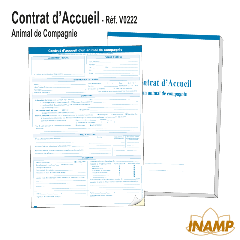 Polyvalent Animal de Compagnie - Carnet Contrat d'Accueil